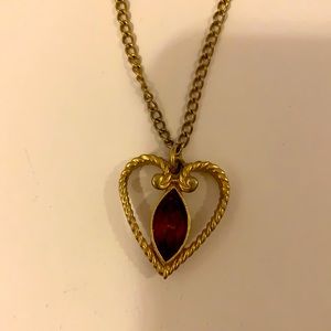 Gold heart Avon necklace